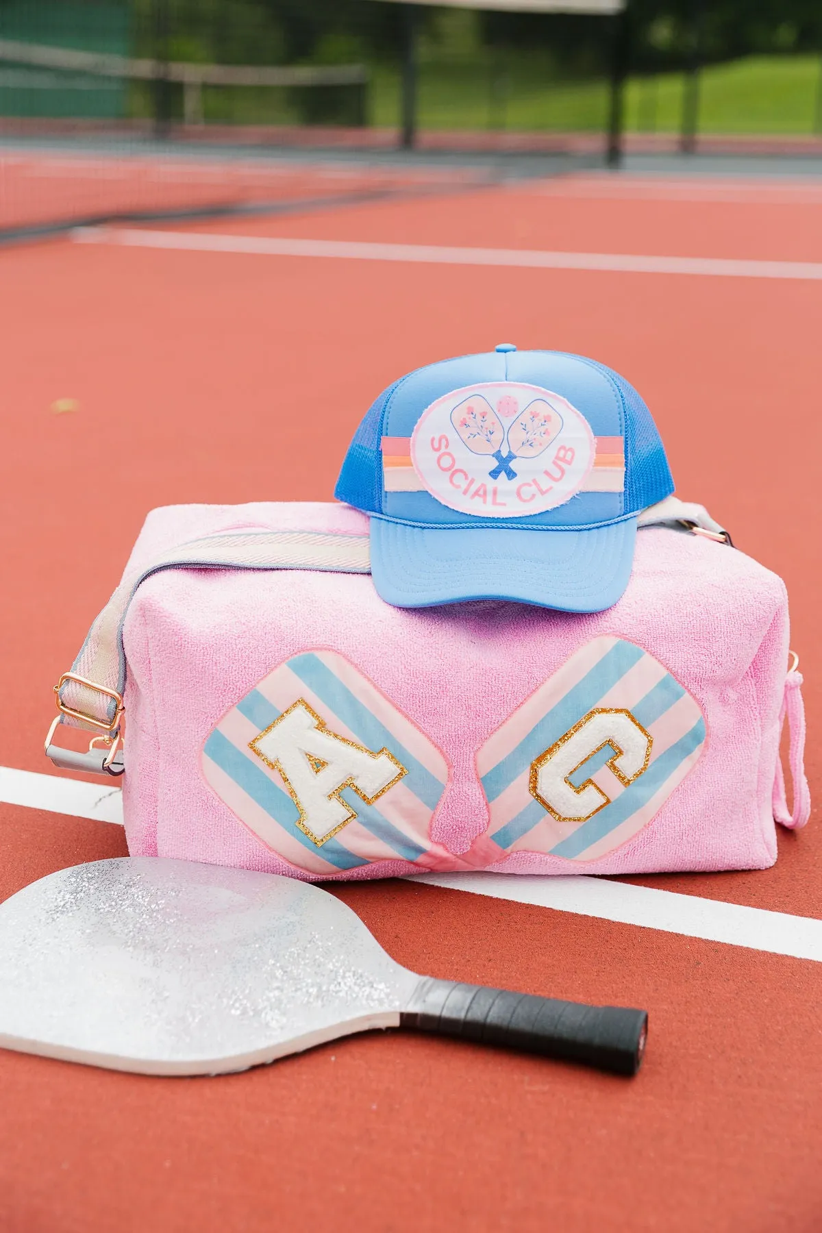 CUSTOM PINK PICKLEBALL BAG W/STRAP