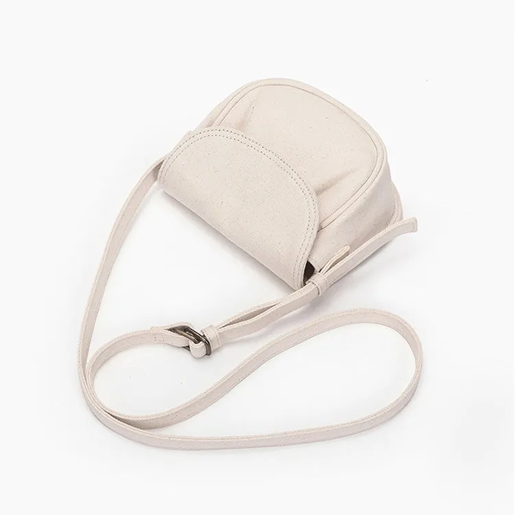 Cute Ladies White Side Bag Canvas Shoulder Bag For Women