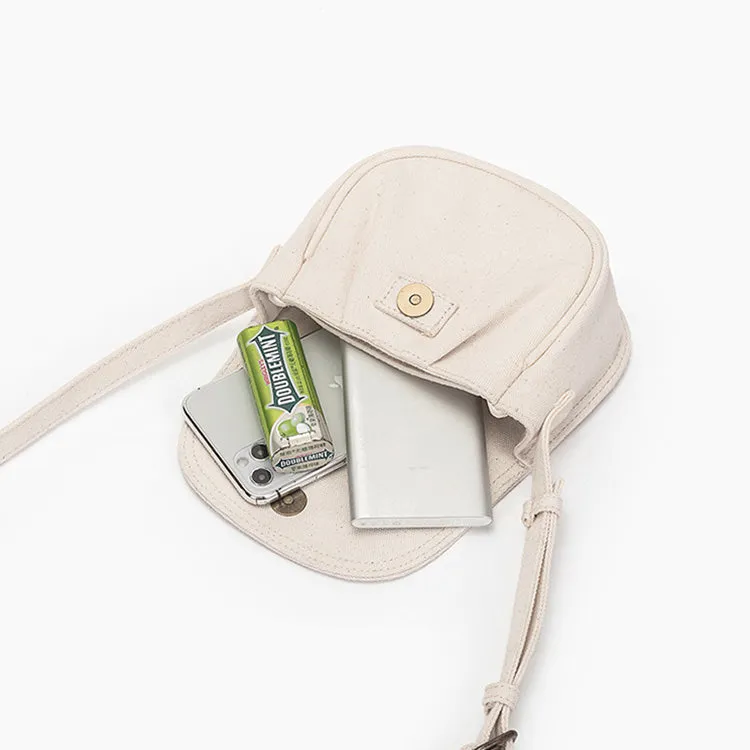 Cute Ladies White Side Bag Canvas Shoulder Bag For Women