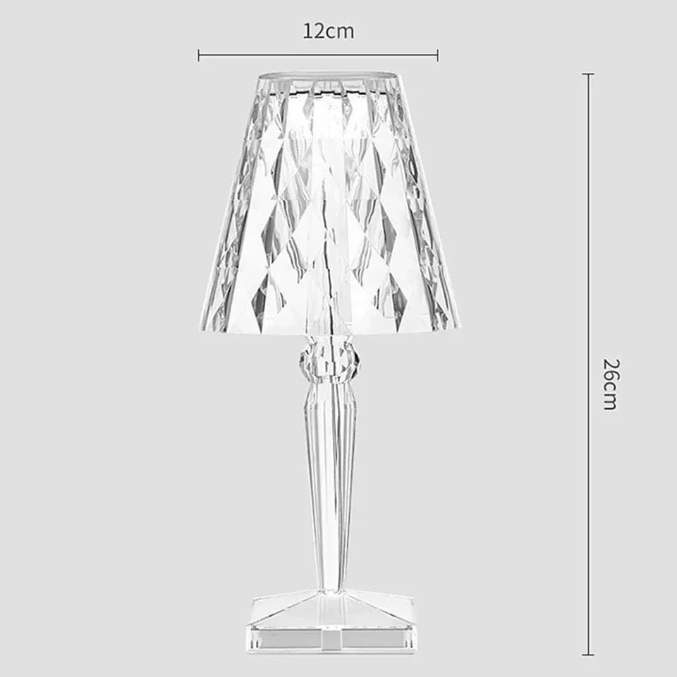 Daimond Table Lamp, Acrylic Decorations Desk Lamp, Crystal Chargeable Touch Lamp
