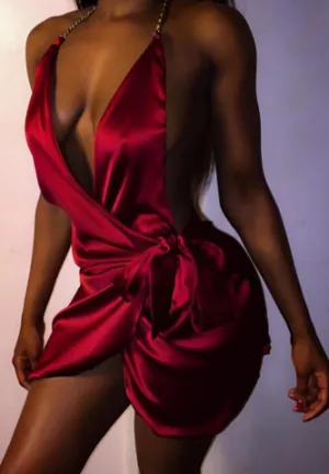 DEEP V SEXY SHINING DRESS
