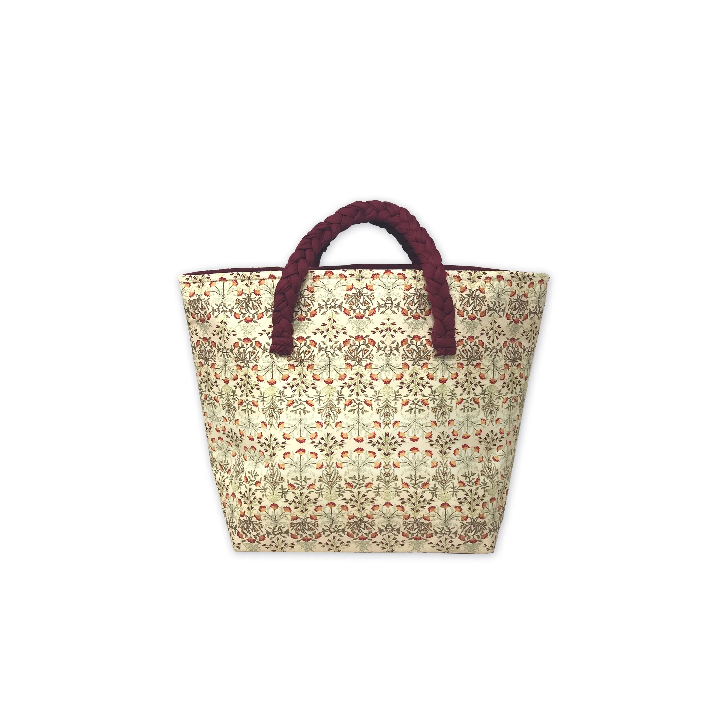 Delicate Floral Roll down Bag/Basket