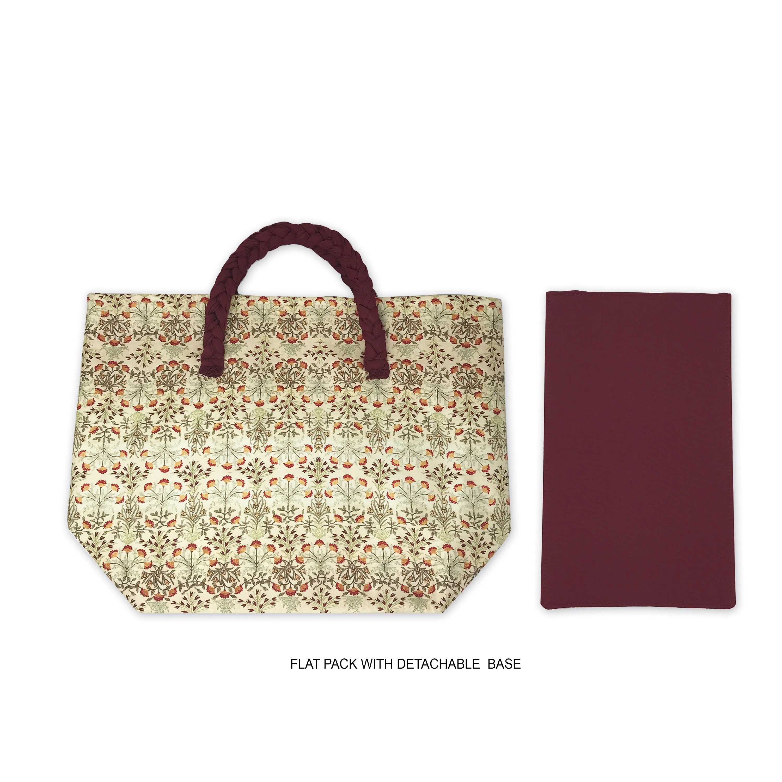 Delicate Floral Roll down Bag/Basket