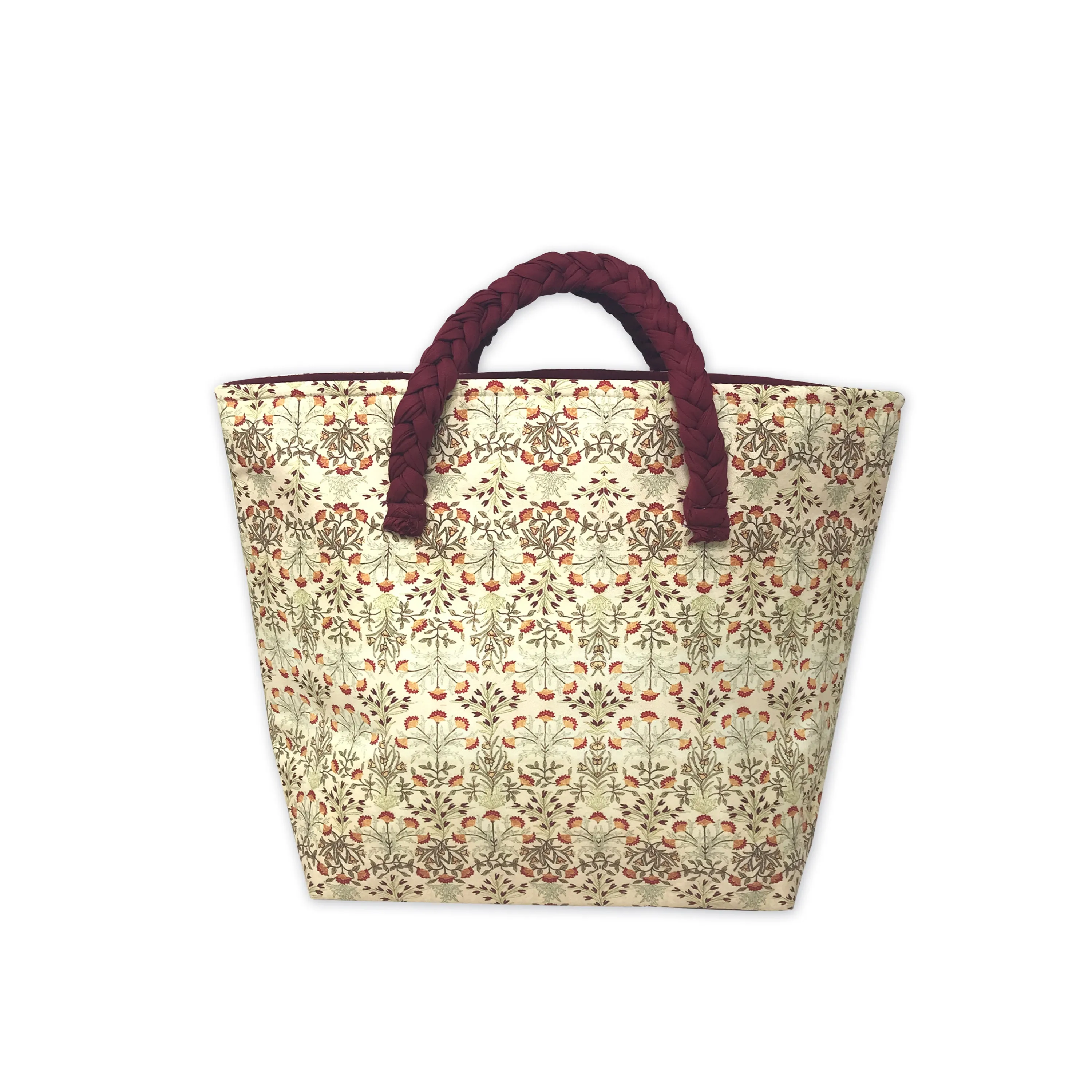 Delicate Floral Roll down Bag/Basket