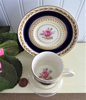 Demitasse Cup And Saucer Crown Ducal 1916-1925 Bergdorf Goodman Pink Rose