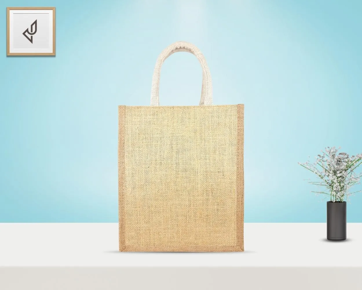 Designer Jute Lunch Bag - Bewitching Handcrafted Owl with Zipper (10 x 5 x 12 inches)