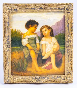 Dollhouse Miniature ~ Paul Saltarelli "The Young Bathers Painting" - From Estate of Lee Lefkowitz