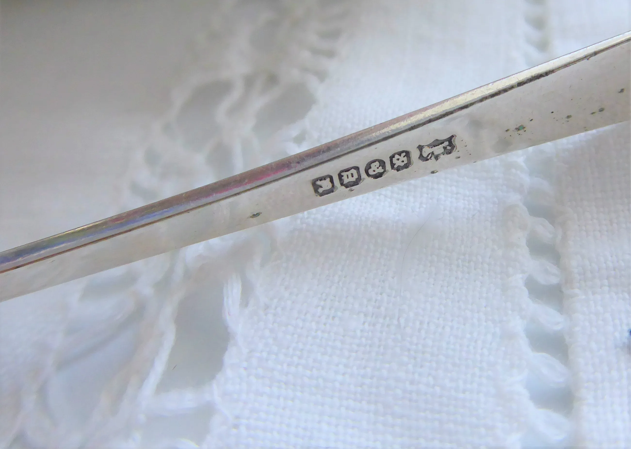 Edwardian Era Sugar Tongs English Spoon Ends EPNS James Dixon Shefflield