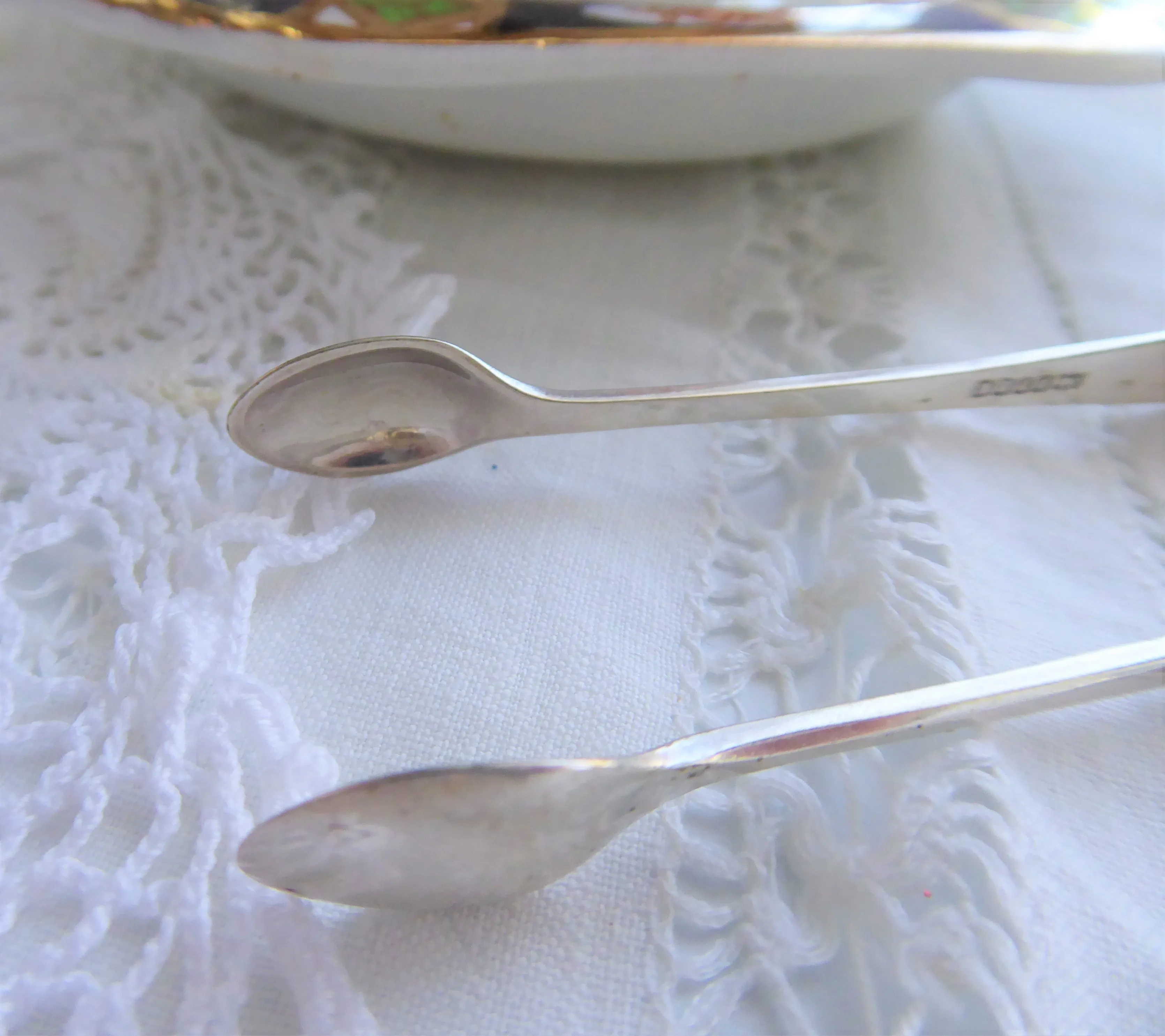 Edwardian Era Sugar Tongs English Spoon Ends EPNS James Dixon Shefflield