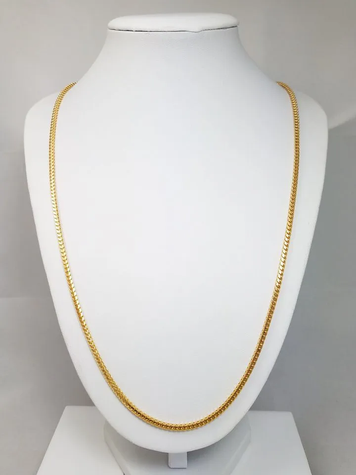 Fabulous Franco Link 24" Necklace in 14k Yellow Gold