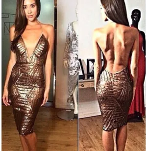 FASHION HOT SHINING V DRESS