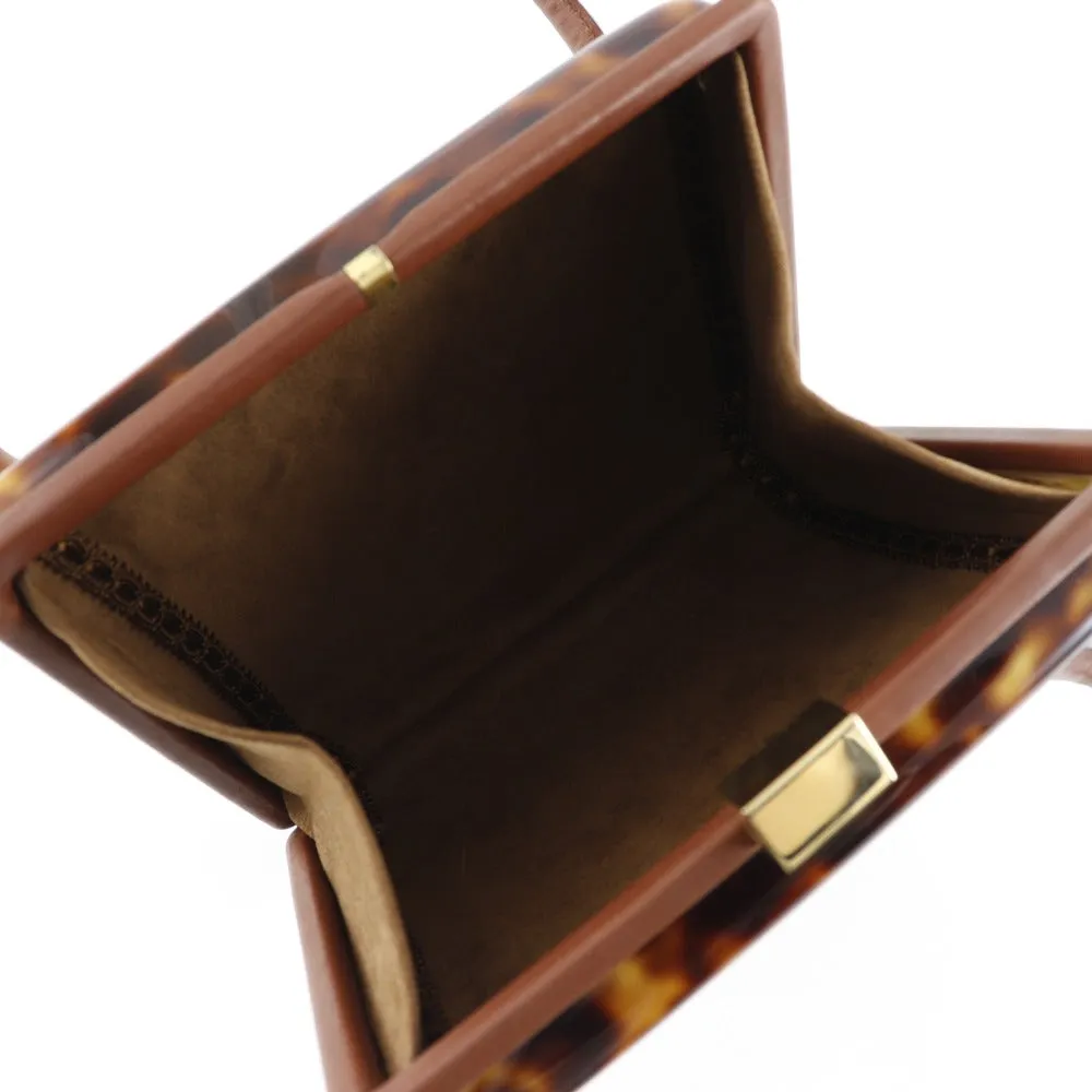 FENDI Handbag Plastic, Leather Brown Party bag FF Women Used