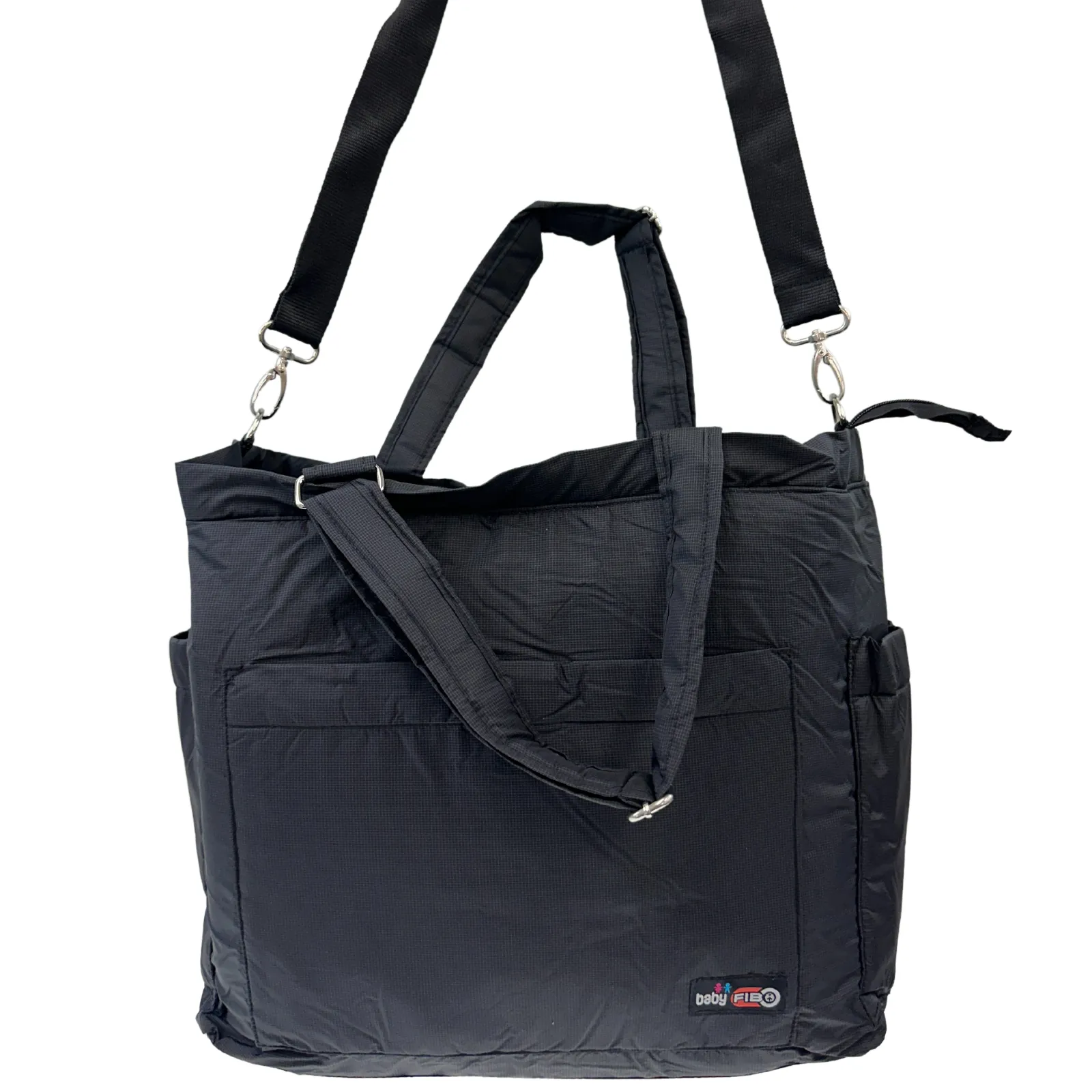 FIB Large Baby Nappy Bag Diaper Maternity Milk Mummy Changing Travel Tote - Black
