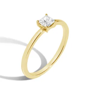 FJ0072 925 Sterling Silver Square Zircon Ring