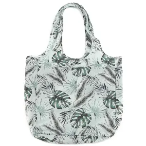 Foldable Bag Jacqueline Monstera Teal