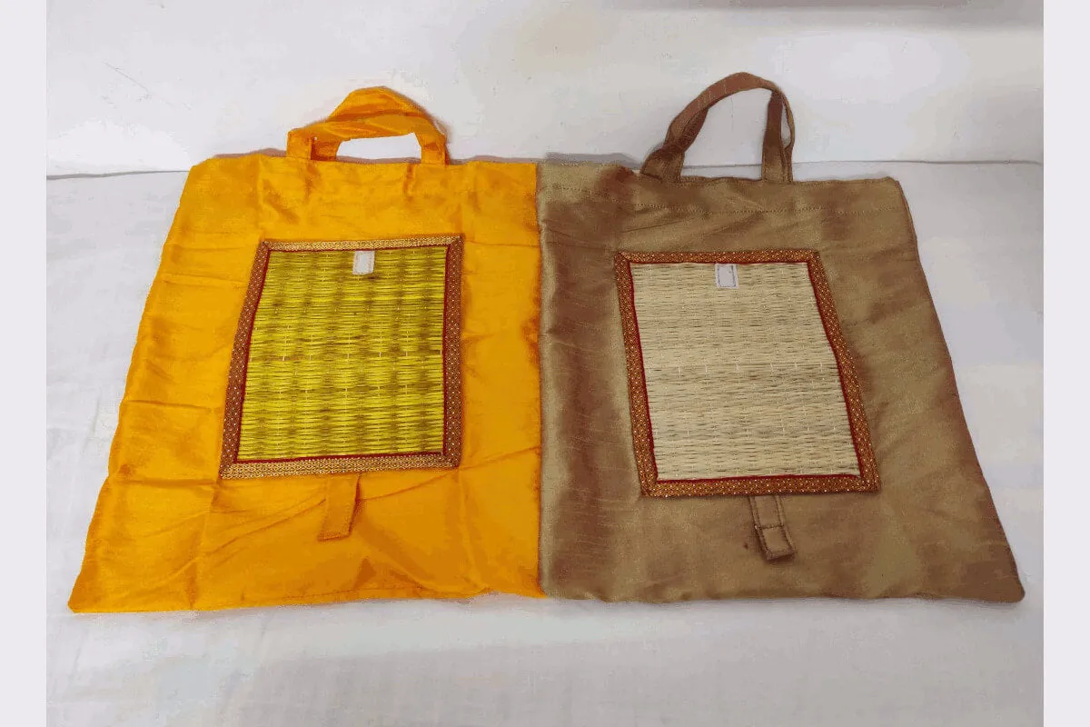 Foldable Korai Raw Silk Bag