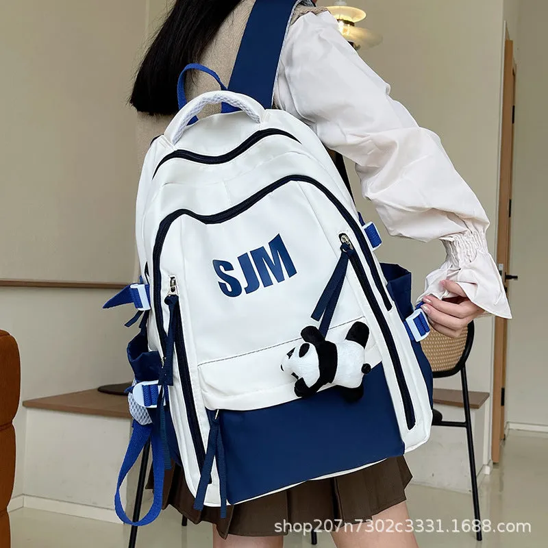 Foreign Trade Schoolbag Ins College Students' Backpack High School Student Good-looking Junior High School Student Large-Capacity Backpack Computer Bag