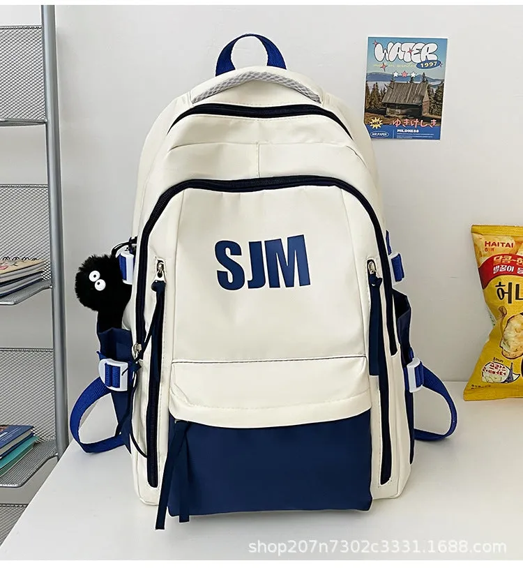 Foreign Trade Schoolbag Ins College Students' Backpack High School Student Good-looking Junior High School Student Large-Capacity Backpack Computer Bag