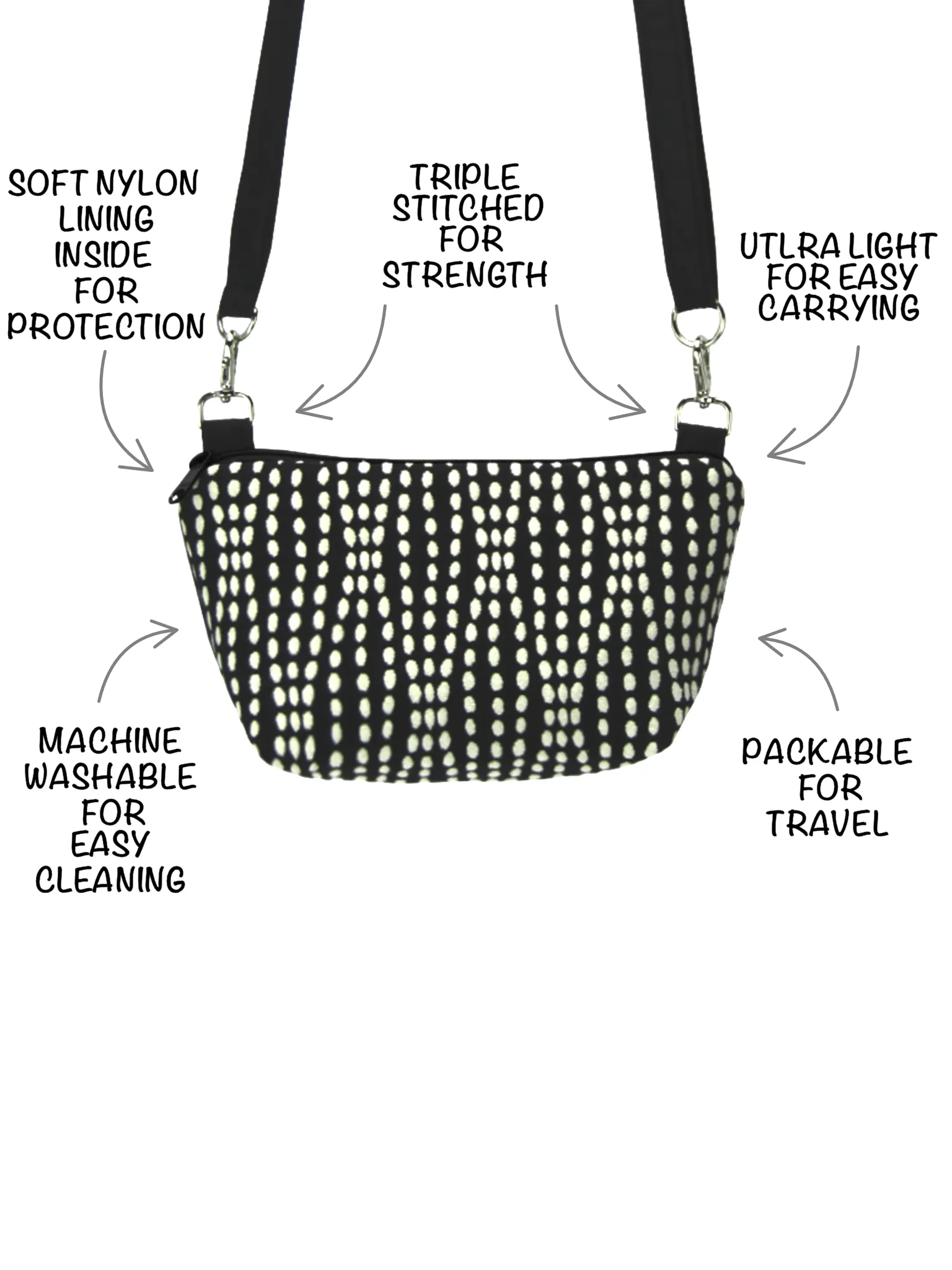 Gears | Black Nylon | Traveler Belt Bag