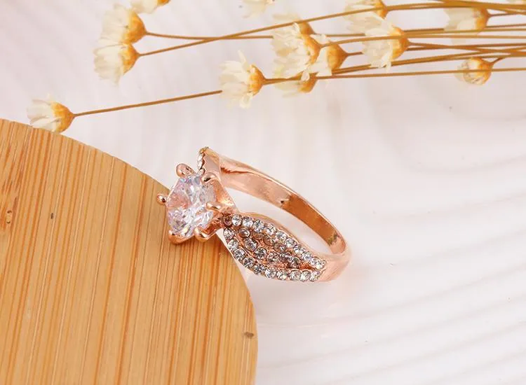Genuine Crystal Round Cut Ring