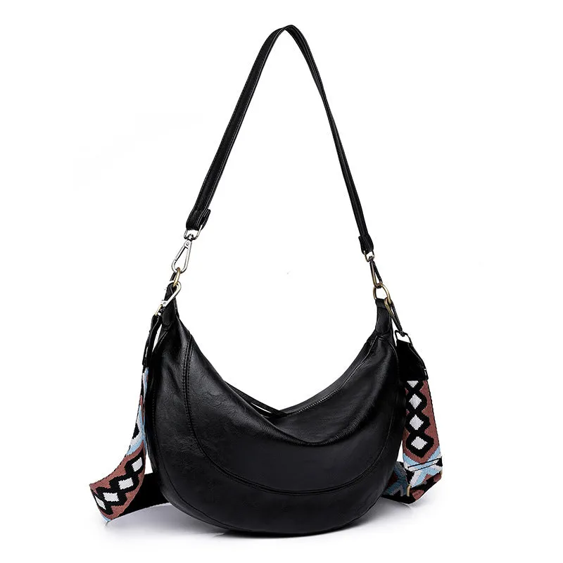 GIRL'S CRESCENT WOMEN'S BAG LIGHT ANCIENT LADIES BAG SHOULDER BAG
