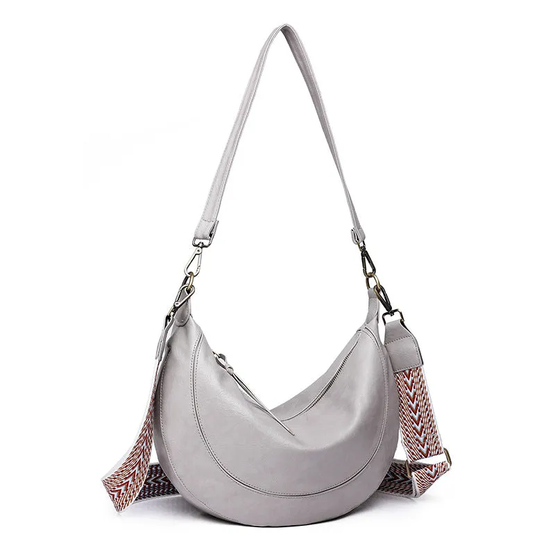 GIRL'S CRESCENT WOMEN'S BAG LIGHT ANCIENT LADIES BAG SHOULDER BAG