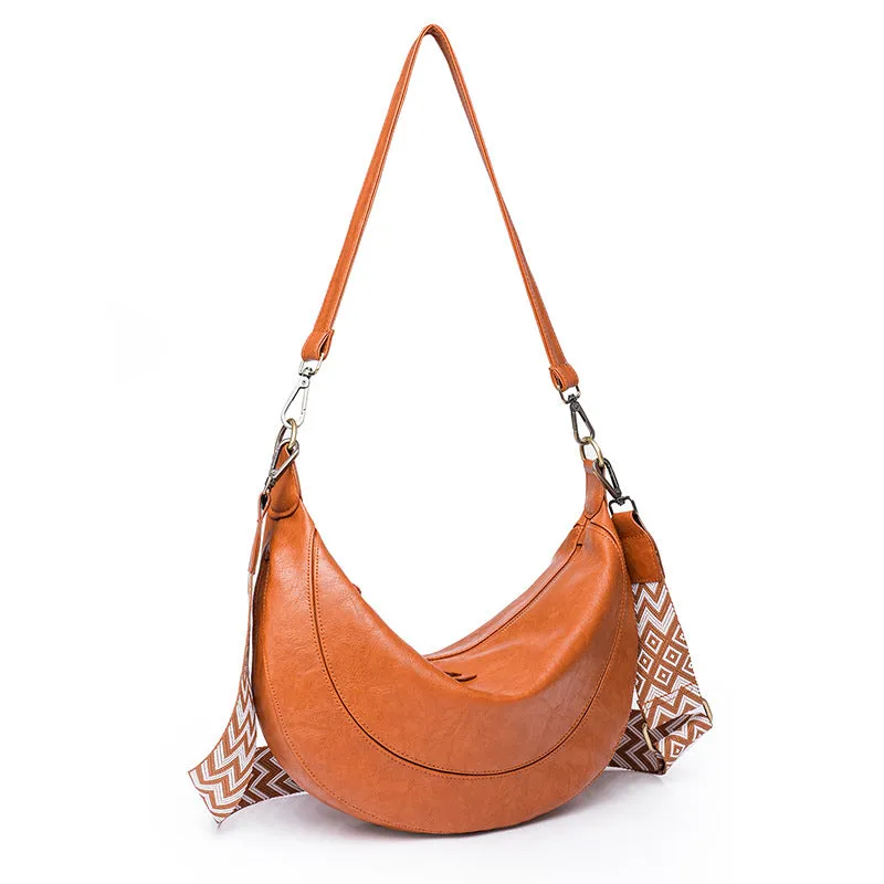 GIRL'S CRESCENT WOMEN'S BAG LIGHT ANCIENT LADIES BAG SHOULDER BAG
