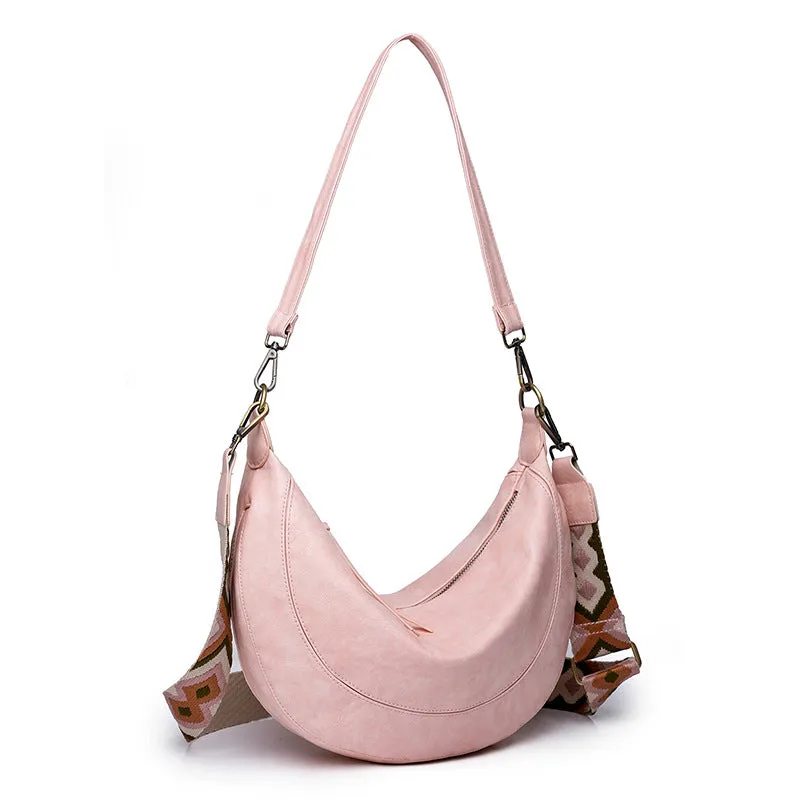 GIRL'S CRESCENT WOMEN'S BAG LIGHT ANCIENT LADIES BAG SHOULDER BAG