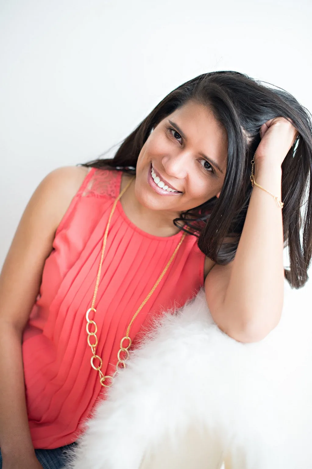 Gold Link Long Necklace