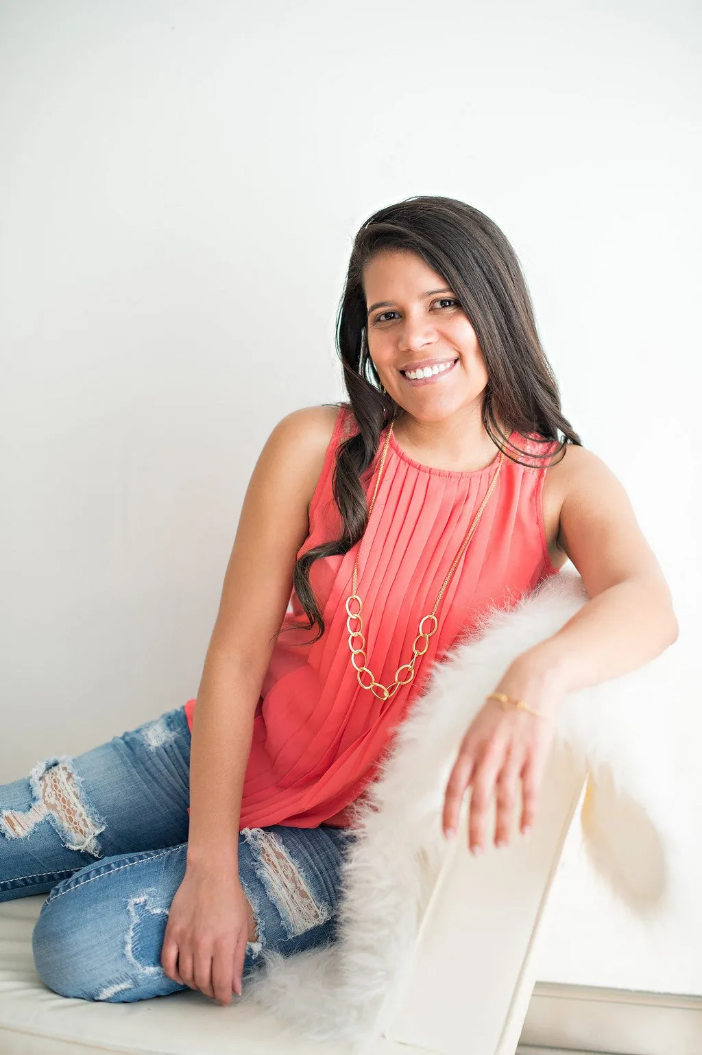 Gold Link Long Necklace