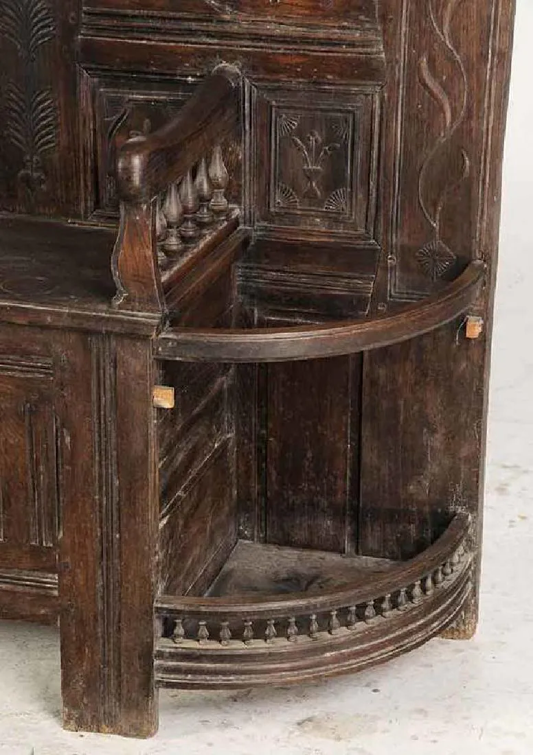 Gorgeous Antique  Provincial Carved Oak Hall Stand, 18th Century ( 1700s )!!!