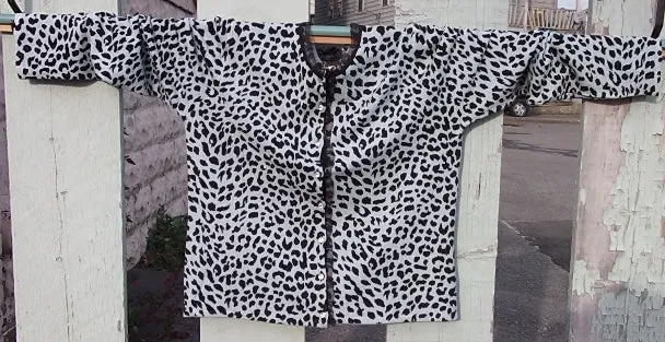 Gorgeous Blue & Black "Cheetah" Cardigan Sweater