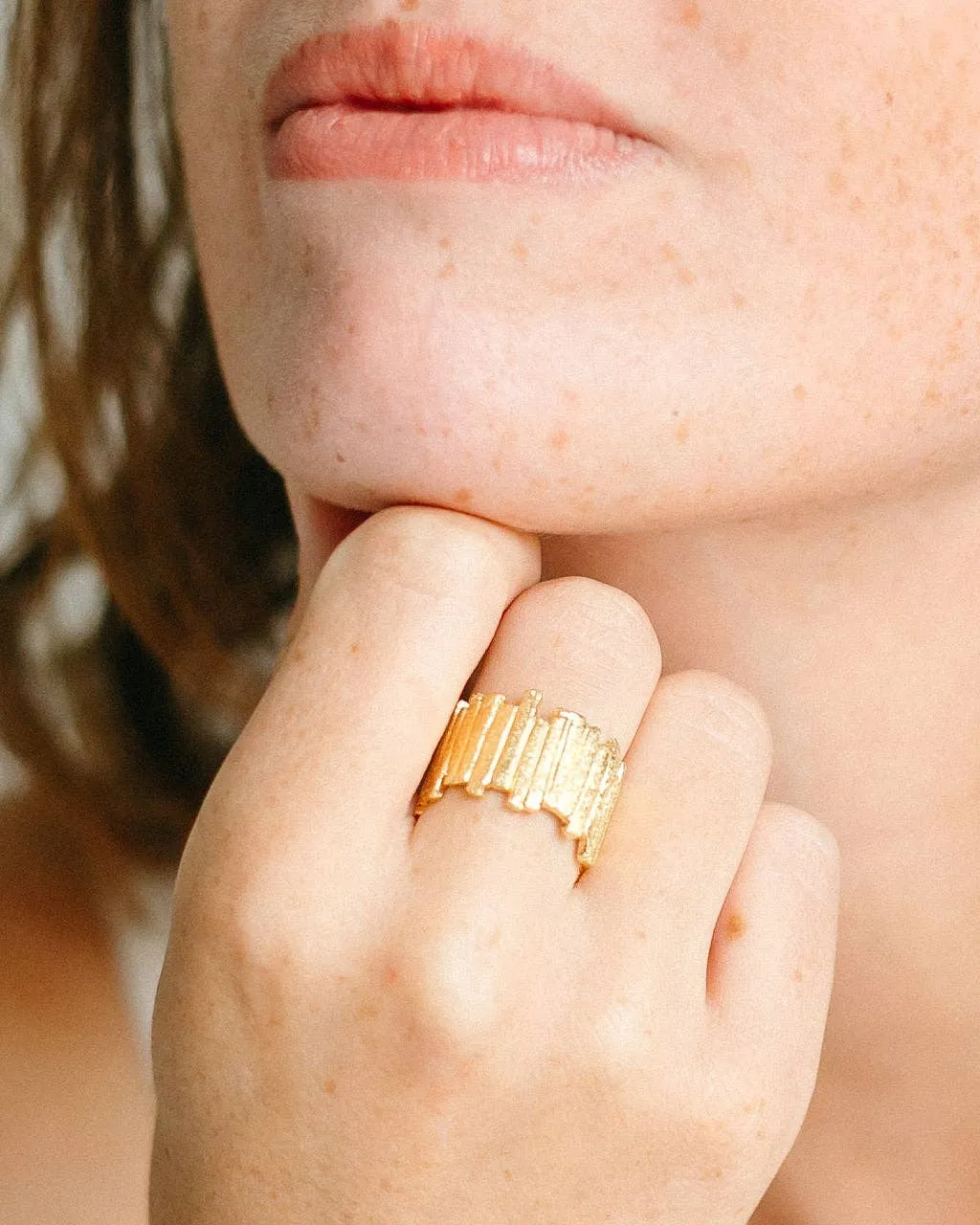 Gorgeous Brass Ring Size 7