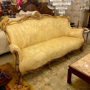 Gorgeous Gold French Style Sofa - SOLD