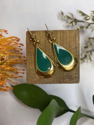 Gorgeous Green and Gold Earrings
