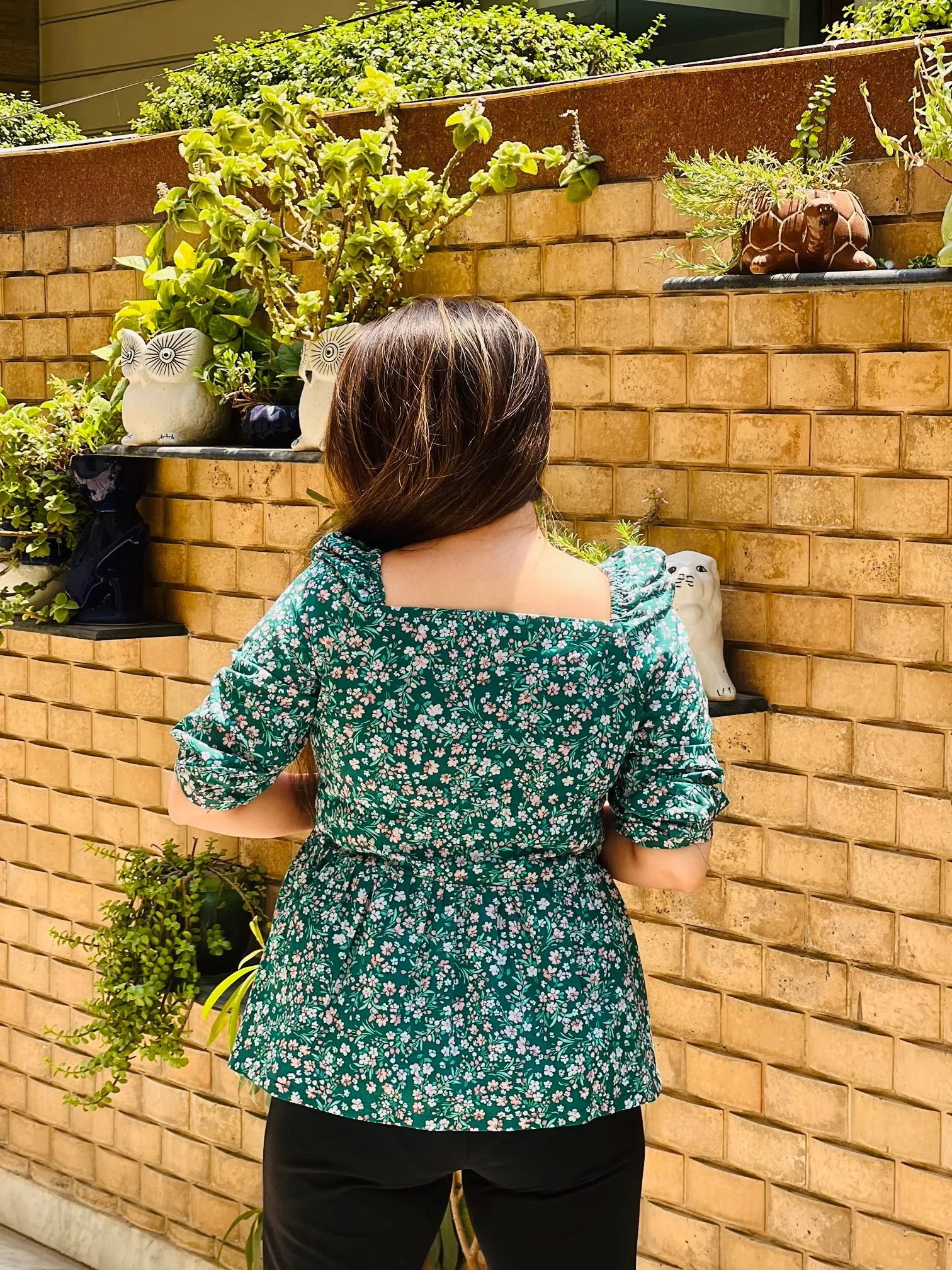 Gorgeous Green Peplum Top