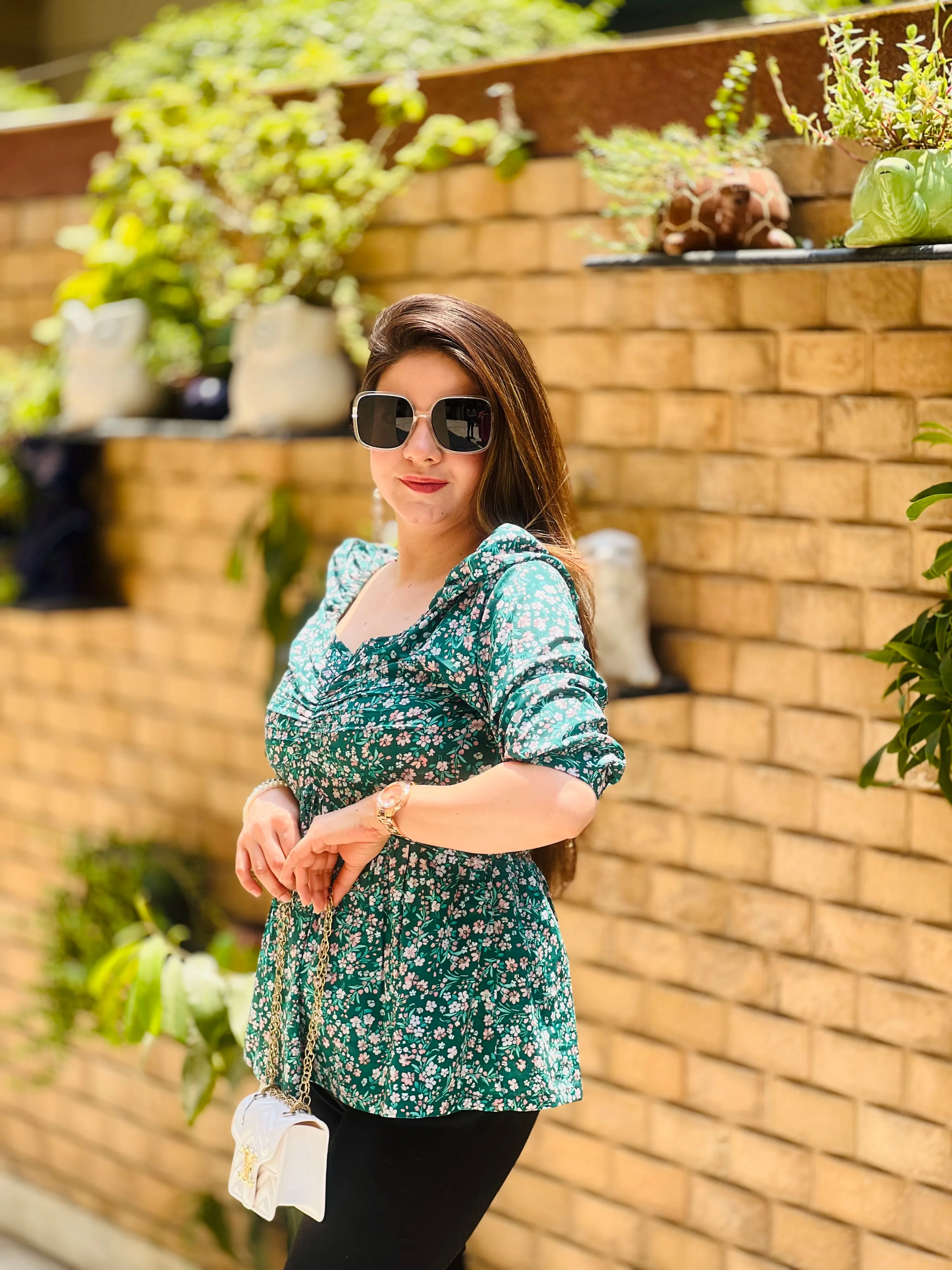 Gorgeous Green Peplum Top