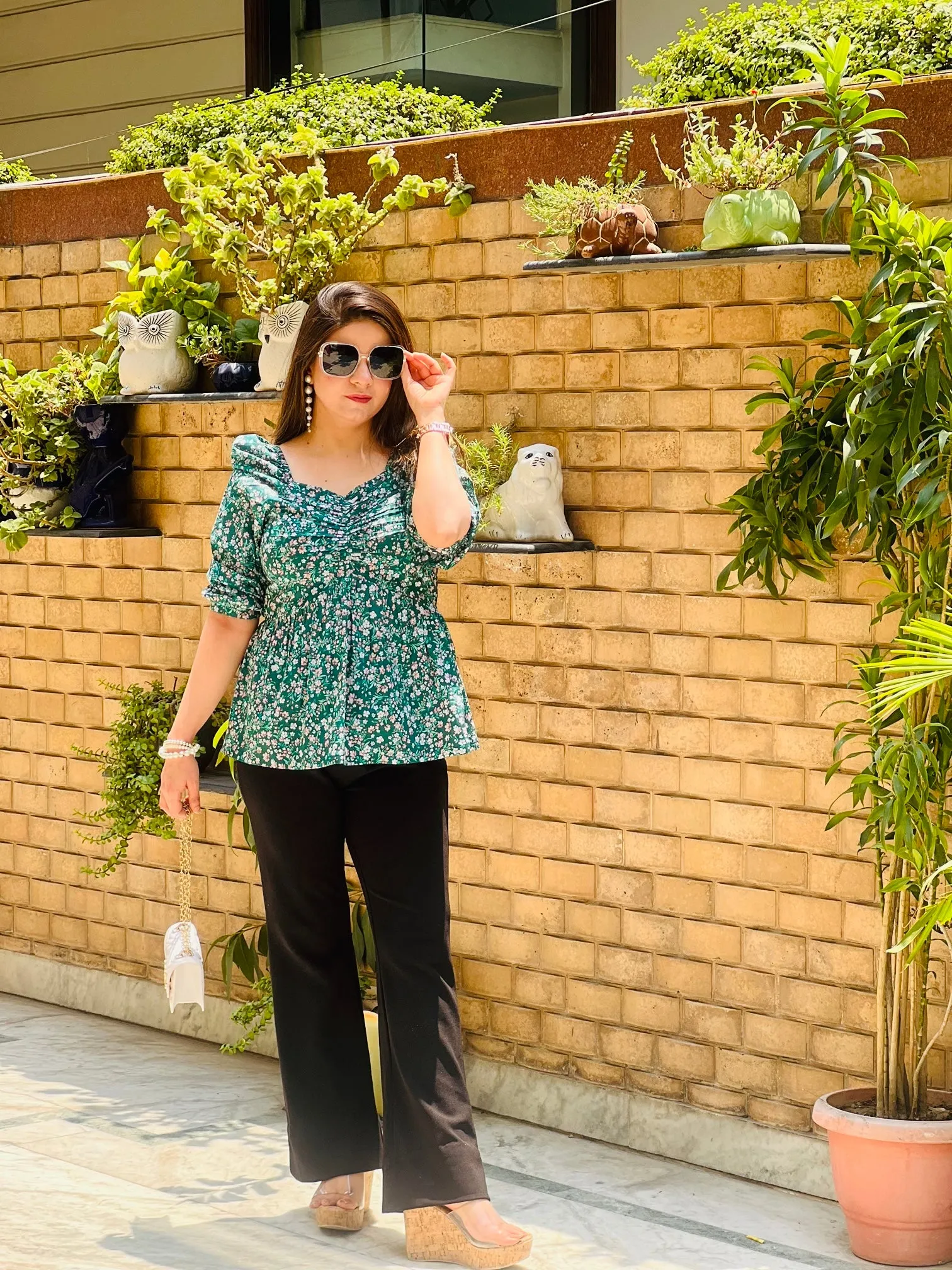 Gorgeous Green Peplum Top