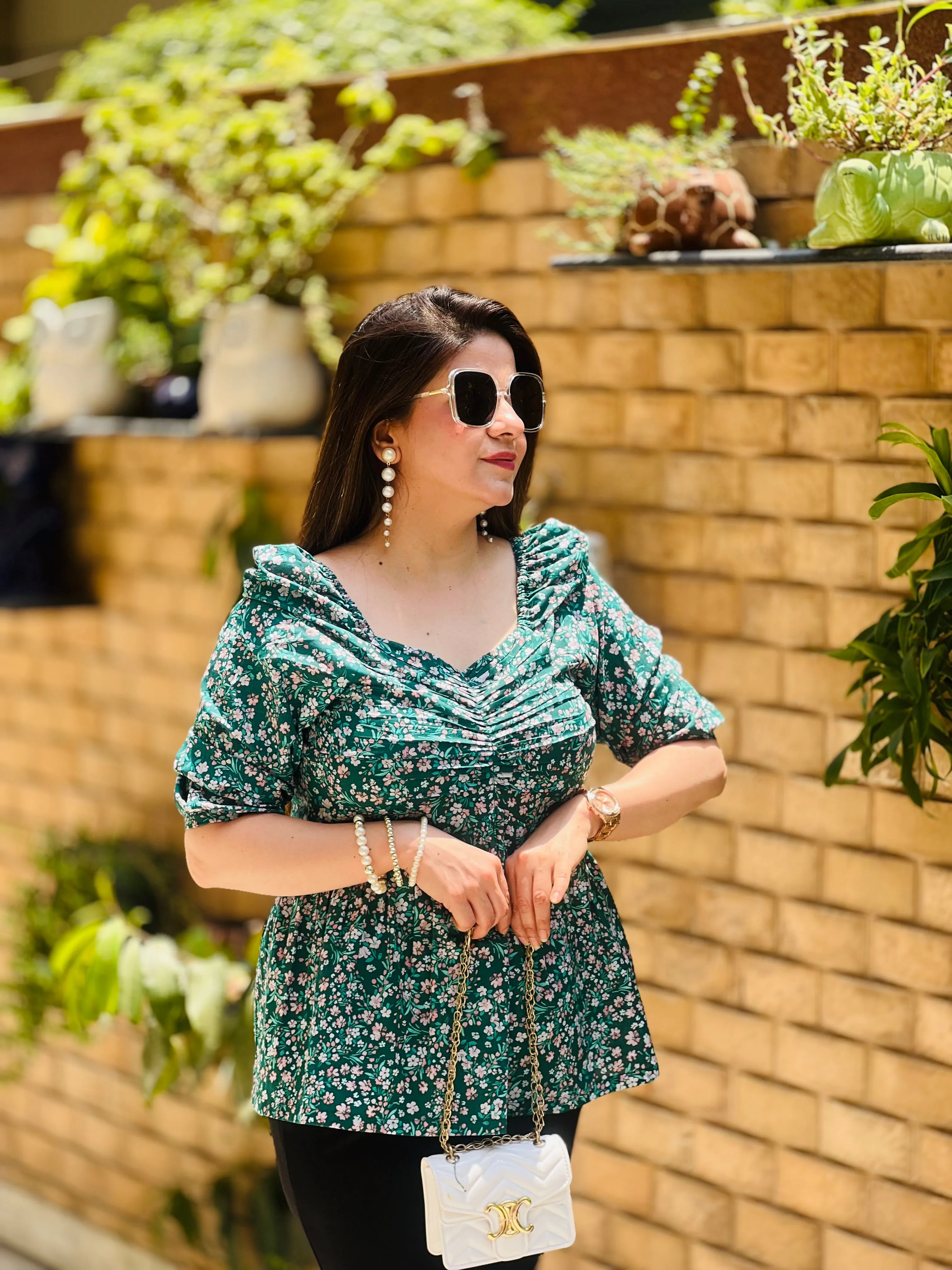Gorgeous Green Peplum Top