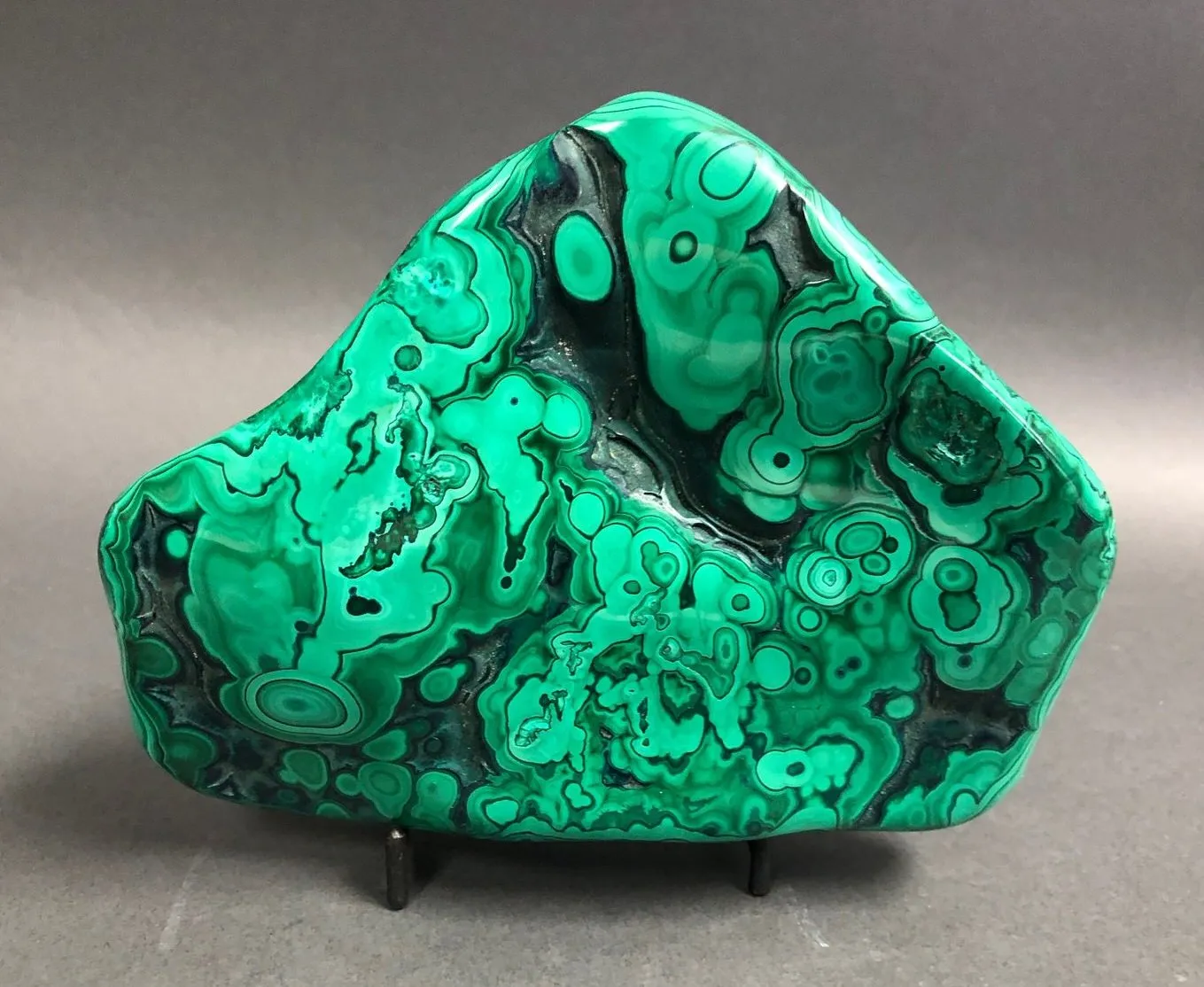 Gorgeous Polished Malachite Specimen - 3.46 lbs, 6.25"