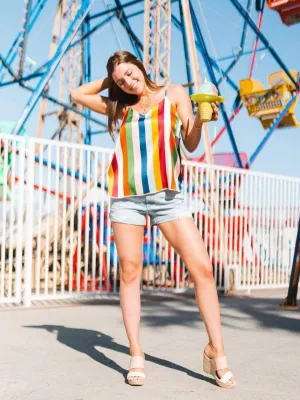 Gorgeous Rainbow Striped Tank