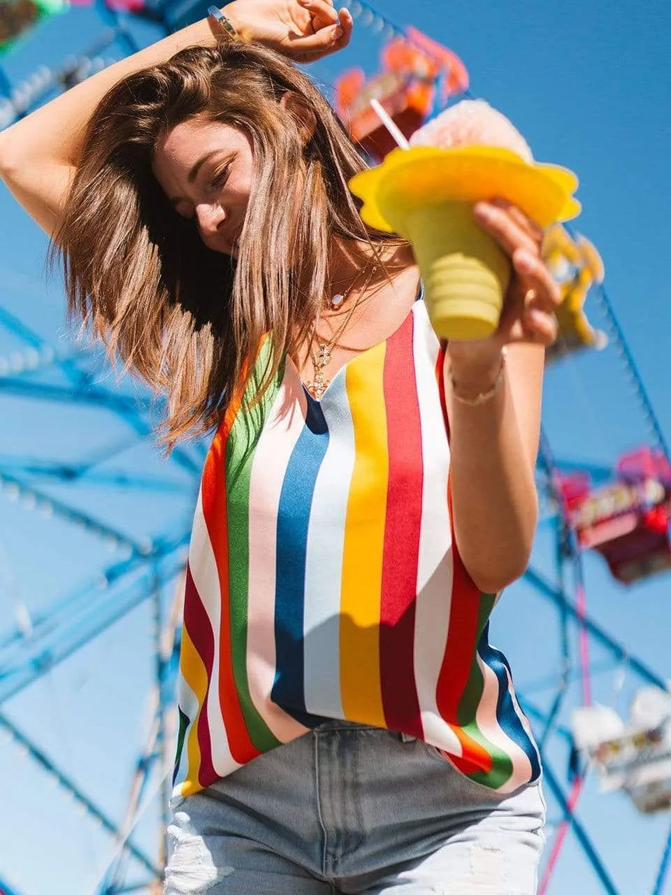 Gorgeous Rainbow Striped Tank