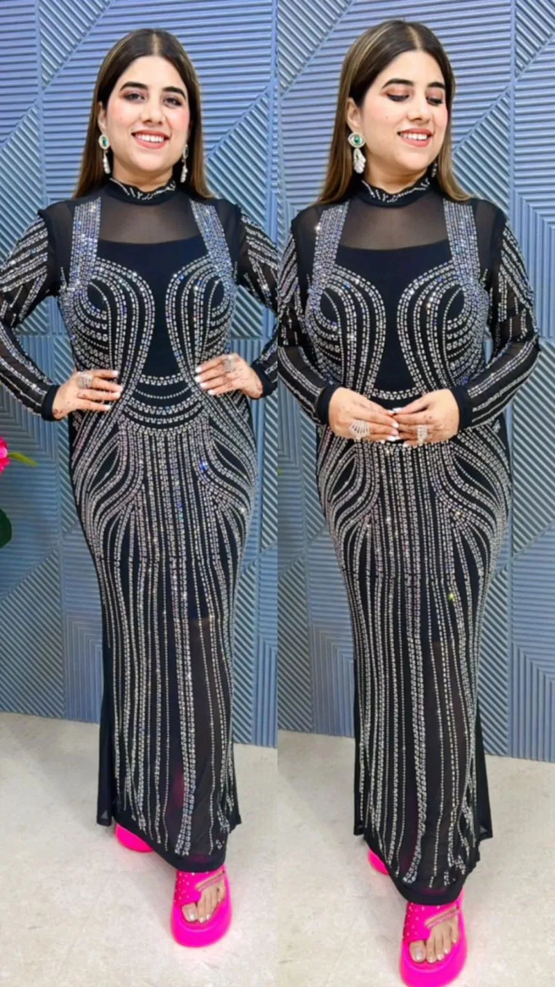 Gorgeous Swarovski Dress with Lining GGR502