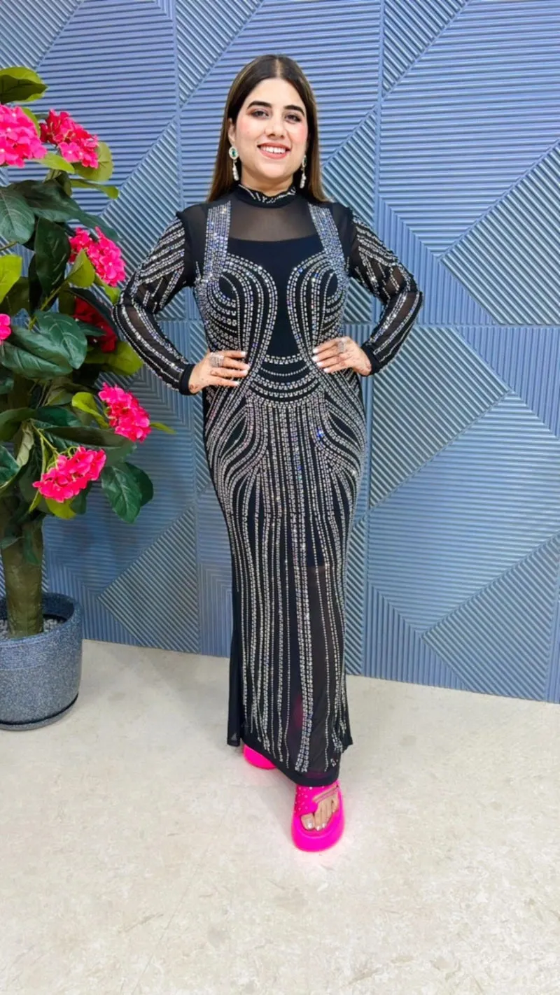 Gorgeous Swarovski Dress with Lining GGR502