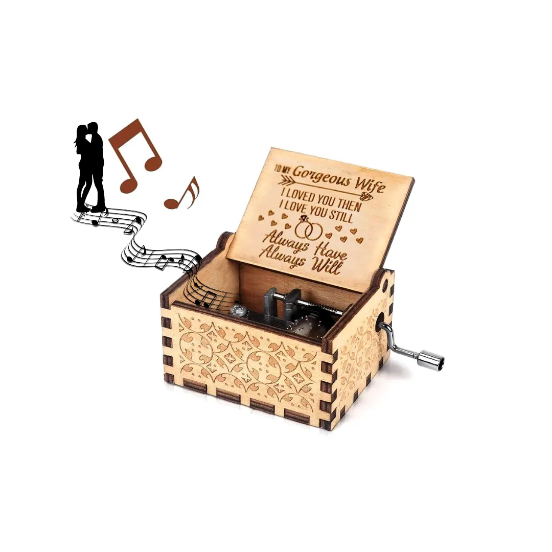 Gorgeous Wife wooden Handcrafted Music Box (Brown)