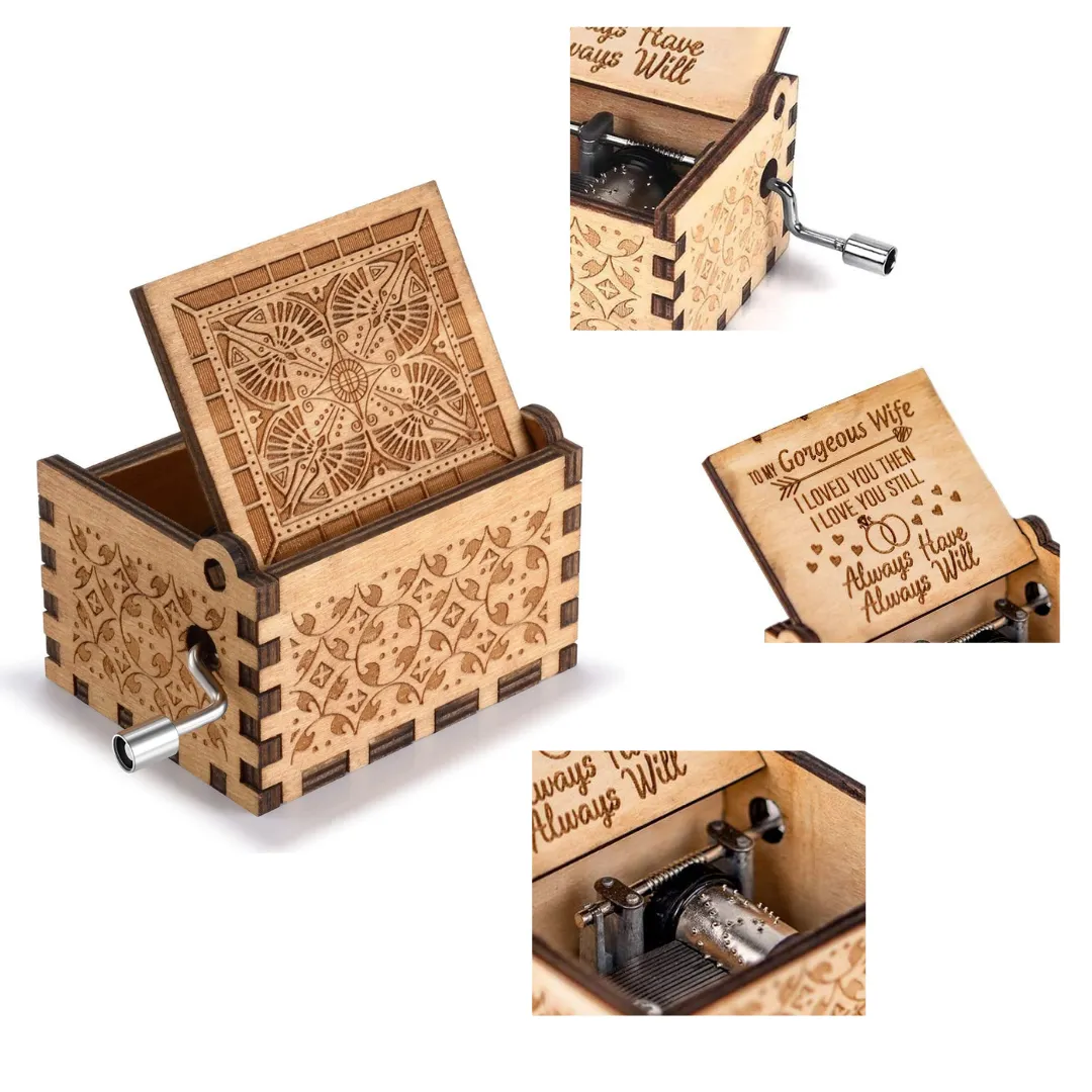 Gorgeous Wife wooden Handcrafted Music Box (Brown)