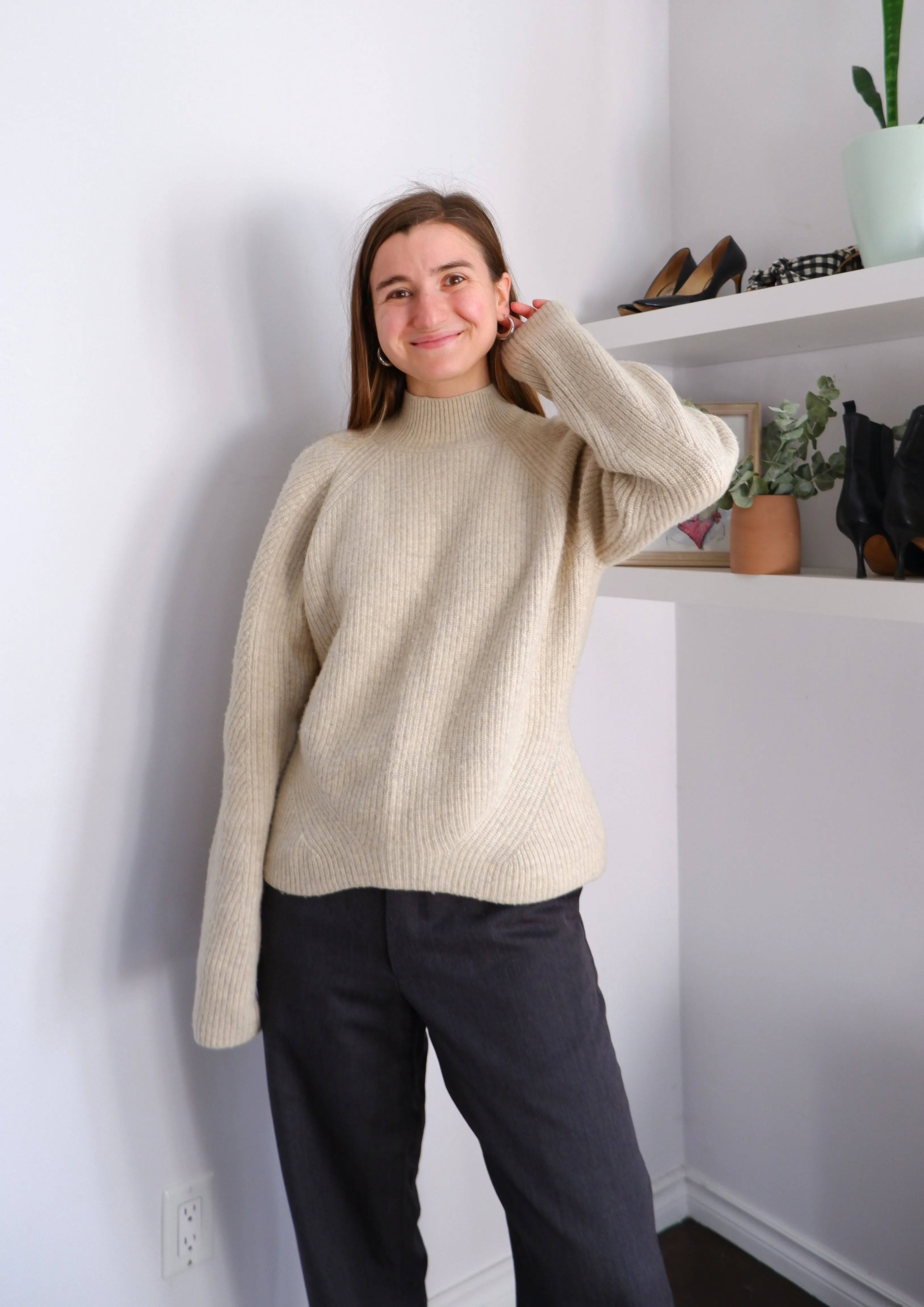 Gorgeous Wool Mock Neck - L