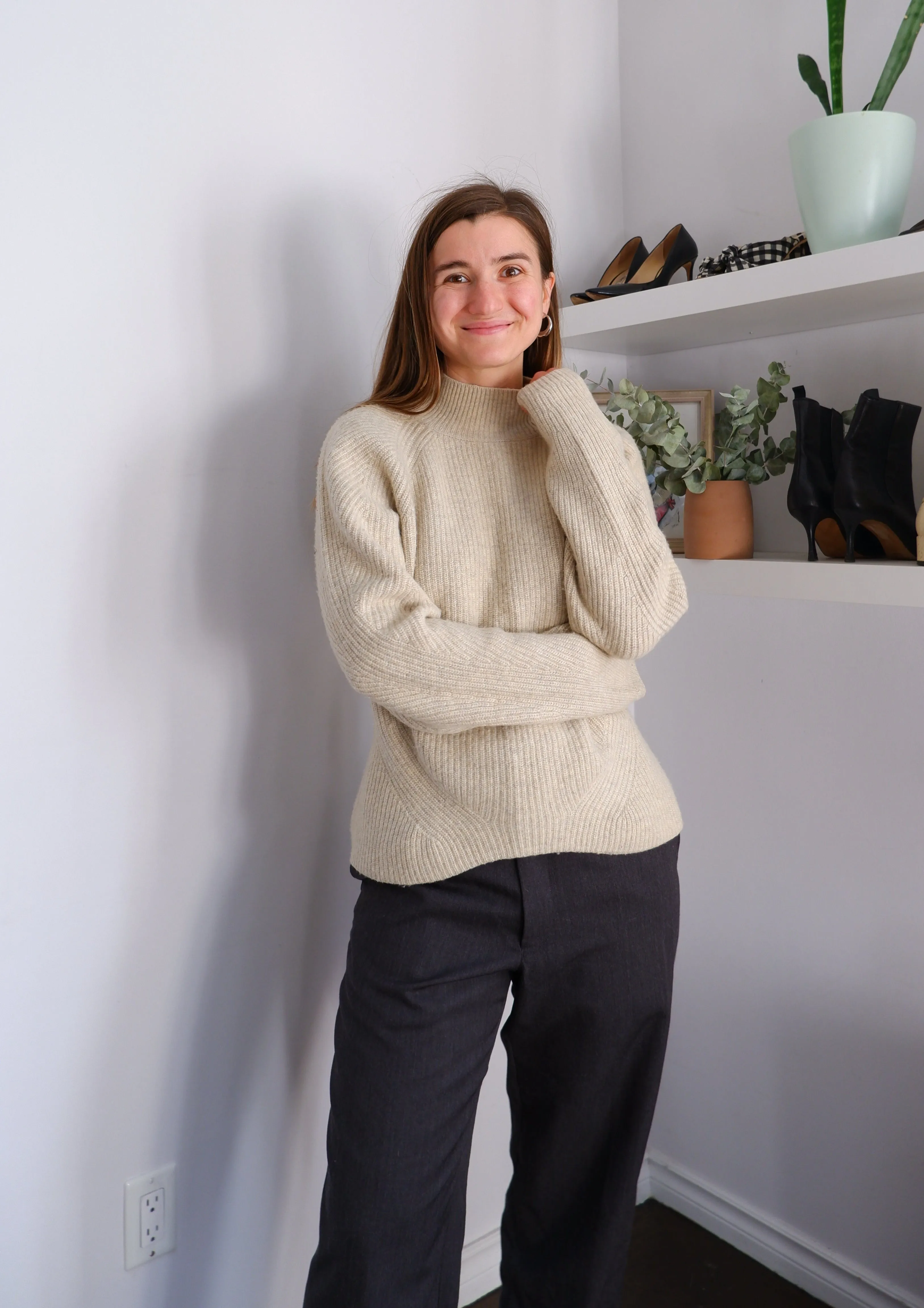 Gorgeous Wool Mock Neck - L