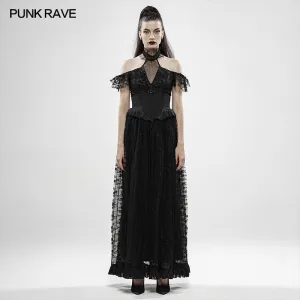 Gothic Gorgeous Off Shoulder Lace Dress