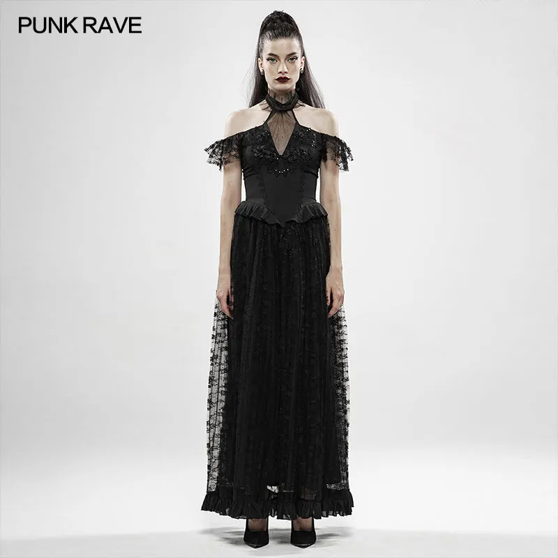 Gothic Gorgeous Off Shoulder Lace Dress